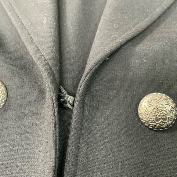 Chico’s Black Unstructured Double Breasted Blazer Notched Collar Rolled Cuffs M - Picture 8 of 10